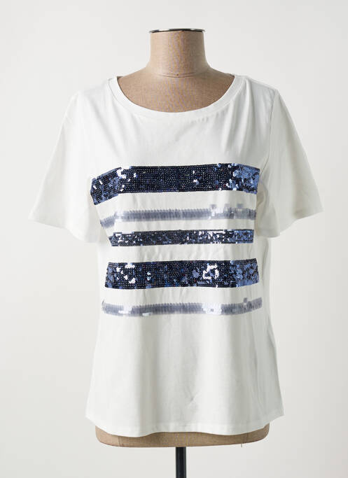 T-shirt sérigraphie manches courtes blanc DIANA GALLESI femme