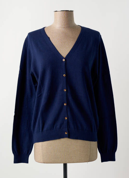 Gilet manches longues bleu YERSE pour femme