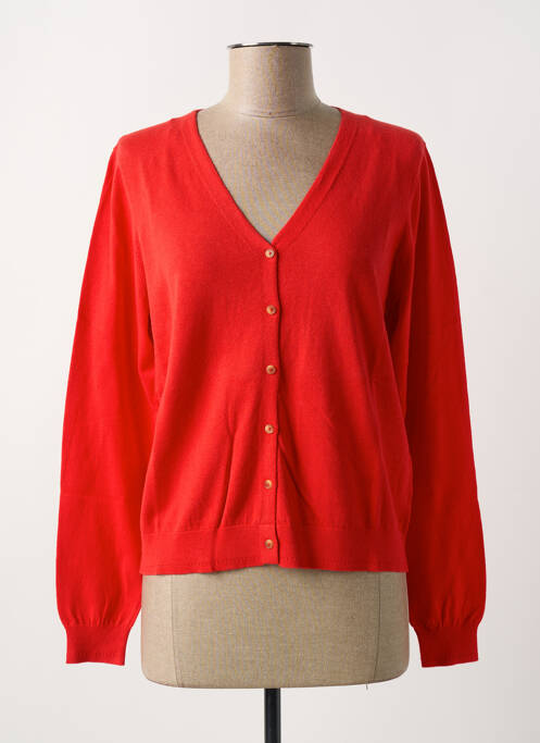 Gilet manches longues rouge YERSE pour femme