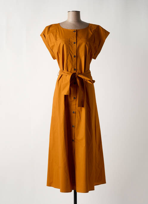 Robe longue jaune MARIA BELLENTANI pour femme