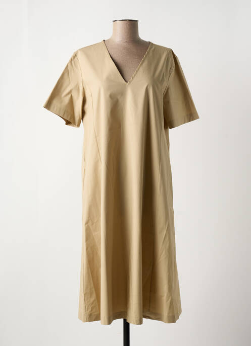 Robe mi-longue beige MARIA BELLENTANI pour femme