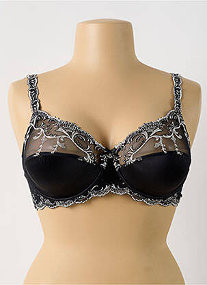 Soutien-gorge effet matière satinée haut soutien-gorge emboitant noir LISE CHARMEL femme