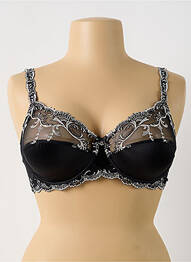 Soutien-gorge effet matière satinée haut soutien-gorge emboitant noir LISE CHARMEL femme