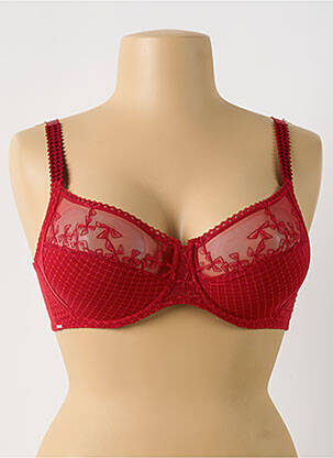 Soutien-gorge effet matière satinée haut soutien-gorge emboitant rouge CHANTELLE femme