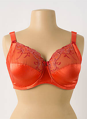 Soutien-gorge effet matière satinée haut soutien-gorge emboitant rouge LISE CHARMEL femme