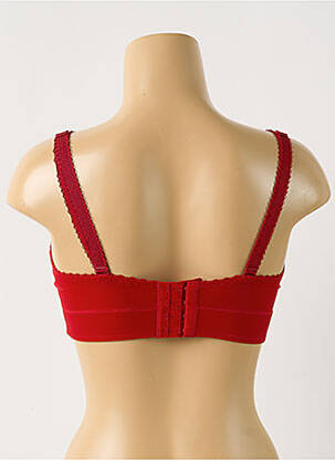 Soutien-gorge effet matière satinée haut soutien-gorge emboitant rouge EMPREINTE femme
