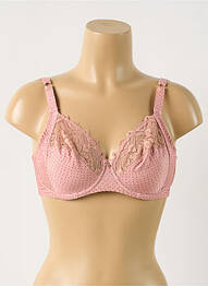 Soutien-gorge effet matière satinée haut soutien-gorge emboitant rose ANTIGEL femme