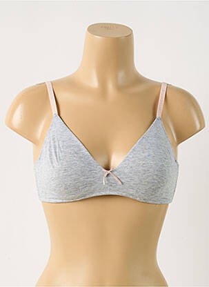 Soutien-gorge sans armature haut triangles gris VERDISSIMA femme