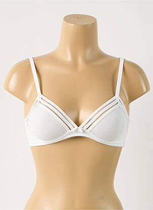 Soutien-gorge sans armature haut triangles blanc HUIT femme