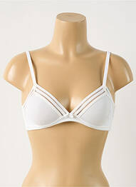 Soutien-gorge sans armature haut triangles blanc HUIT femme