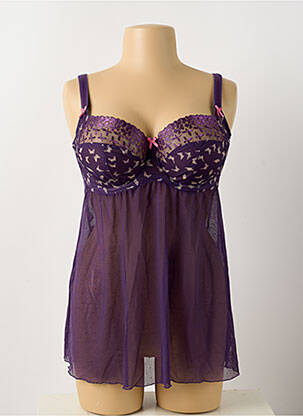 Top/caraco broderie violet SCULPTRESSE femme