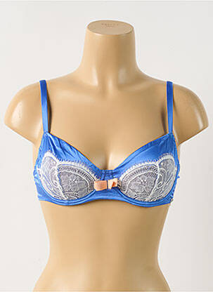 Soutien-gorge légère et transparente haut triangles bleu ROSY femme