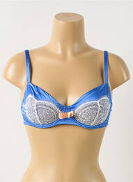Soutien-gorge légère et transparente haut triangles bleu ROSY femme