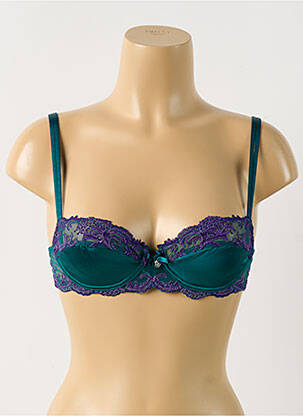 Soutien-gorge effet matière satinée haut soutien-gorge emboitant vert LISE CHARMEL femme