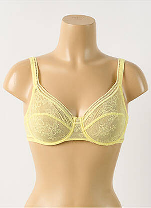 Soutien-gorge légère et transparente haut soutien-gorge emboitant jaune LEJABY femme