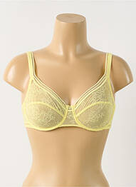 Soutien-gorge légère et transparente haut soutien-gorge emboitant jaune LEJABY femme