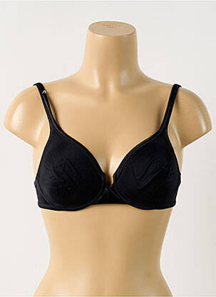 Soutien-gorge effet matière satinée haut soutien-gorge emboitant noir LEJABY femme
