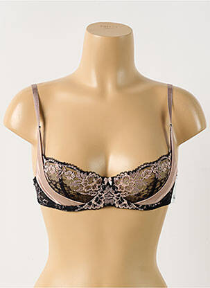 Soutien-gorge effet matière satinée haut soutien-gorge emboitant noir AUBADE femme