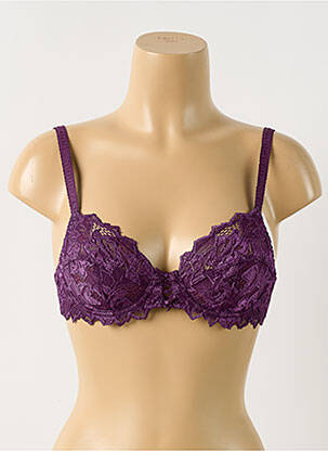 Soutien-gorge effet matière satinée haut soutien-gorge emboitant violet SANS COMPLEXE femme