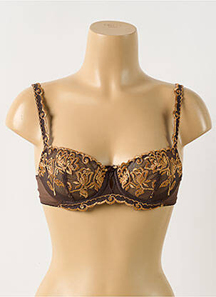 Soutien-gorge légère et transparente haut soutien-gorge emboitant marron LOU femme
