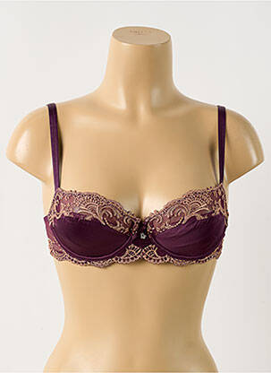 Soutien-gorge effet matière satinée haut soutien-gorge emboitant violet LISE CHARMEL femme