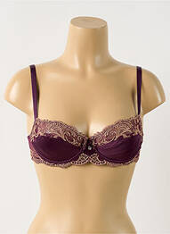 Soutien-gorge effet matière satinée haut soutien-gorge emboitant violet LISE CHARMEL femme