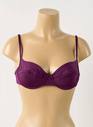 Soutien-gorge effet matière satinée haut soutien-gorge moulé violet HUIT femme