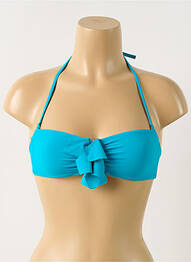Haut de maillot de bain stretch haut bandeau bleu LEJABY femme