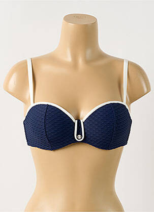 Haut de maillot de bain stretch haut soutien-gorge balconnet bleu MARIE JO femme