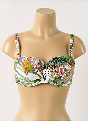 Haut de maillot de bain stretch haut soutien-gorge moulé vert LISE CHARMEL femme
