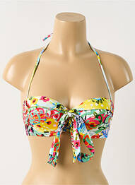 Haut de maillot de bain stretch haut bandeau jaune PAIN DE SUCRE femme