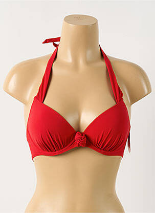 Haut de maillot de bain stretch haut soutien-gorge moulé rouge AUBADE femme