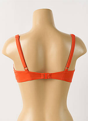 Haut de maillot de bain stretch haut soutien-gorge emboitant orange EMPREINTE femme