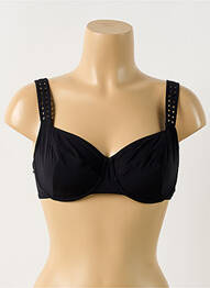 Haut de maillot de bain stretch haut soutien-gorge emboitant noir EMPREINTE femme