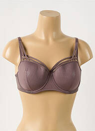 Soutien-gorge effet matière satinée haut soutien-gorge moulé marron MARLIES DEKKERS femme
