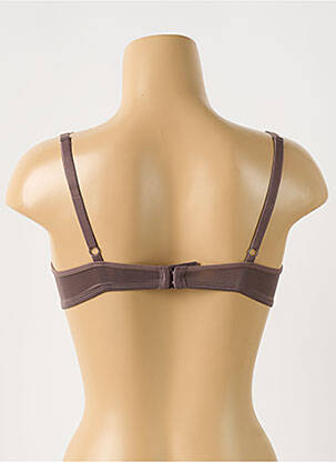 Soutien-gorge effet matière satinée haut soutien-gorge moulé marron MARLIES DEKKERS femme