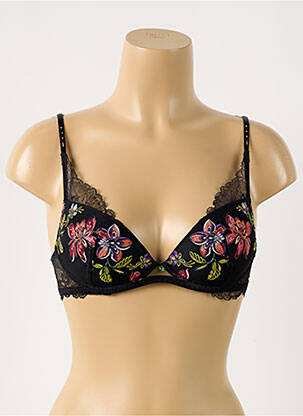 Soutien-gorge broderie haut soutien-gorge moulé noir LISE CHARMEL femme