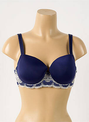 Soutien-gorge effet matière satinée haut soutien-gorge moulé bleu PANACHE femme