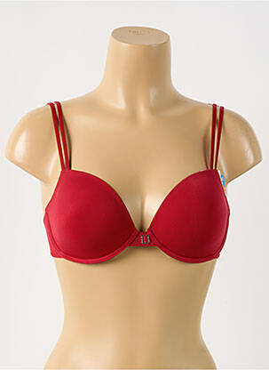 Soutien-gorge effet matière satinée haut soutien-gorge moulé rouge SLOGGI femme
