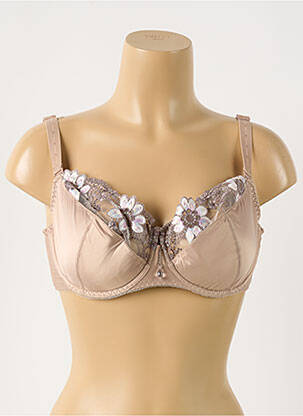 Soutien-gorge effet matière satinée haut soutien-gorge moulé chair SAWREN femme