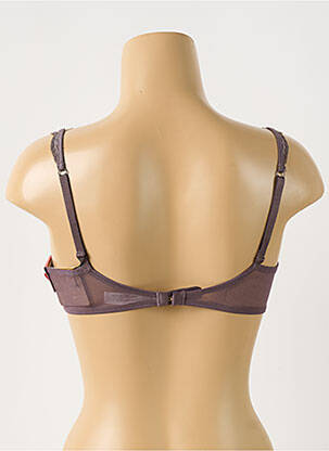 Soutien-gorge effet matière satinée haut soutien-gorge moulé marron MARIE JO femme