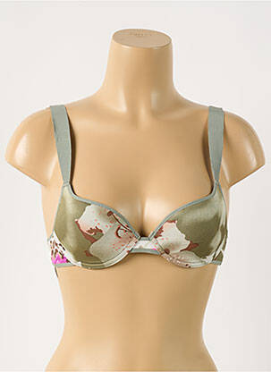 Soutien-gorge effet matière satinée haut soutien-gorge moulé vert LINGADORE femme