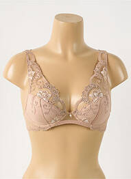 Soutien-gorge effet matière satinée haut soutien-gorge moulé chair LISE CHARMEL femme