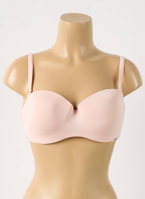 Soutien-gorge effet matière satinée haut soutien-gorge moulé rose PIEGE femme