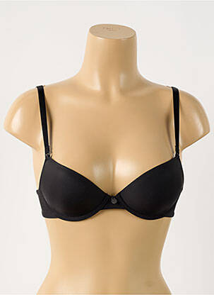 Soutien-gorge effet matière satinée haut soutien-gorge push-up noir BARBARA femme
