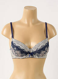 Soutien-gorge effet matière satinée haut soutien-gorge push-up bleu SAWREN femme