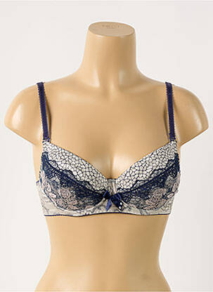 Soutien-gorge effet matière satinée haut soutien-gorge push-up bleu SAWREN femme