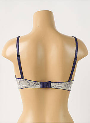 Soutien-gorge effet matière satinée haut soutien-gorge push-up bleu SAWREN femme