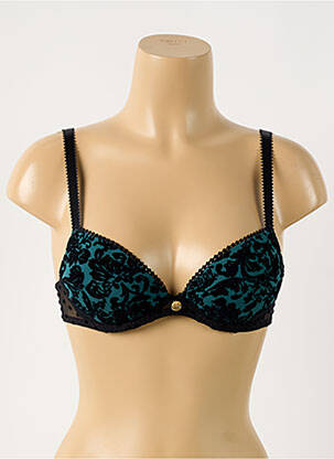 Soutien-gorge effet matière satinée haut soutien-gorge push-up noir ANTIGEL femme