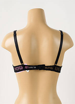 Soutien-gorge effet matière satinée haut soutien-gorge push-up noir ANTIGEL femme
